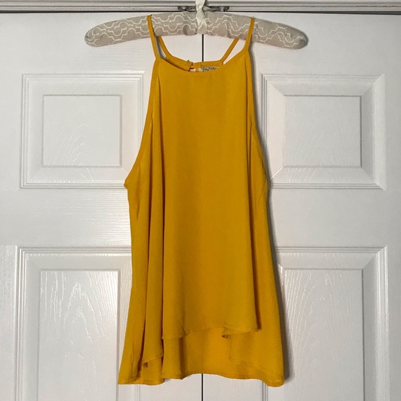 yellow silk cami